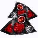 ANZO 2001-2003 Honda Civic Taillights Black w/ Halo - anz221046