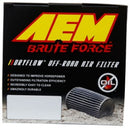 AEM Brute Force Dryflow Air Filter - Conical 6in Base OD / 5.125in Top OD / 5.25in Height - aem21-205BF