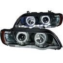 ANZO 2000-2003 BMW X5 Projector Headlights w/ Halo Black - anz121398