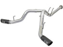 aFe ATLAS 4in DPF-Back Alum Steel Exhaust System w/Black Tip 2017 Ford Diesel Trucks V8-6.7L (td) - afe49-03092-B