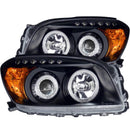 ANZO 2006-2008 Toyota Rav4 Projector Headlights w/ Halo Black - anz111120