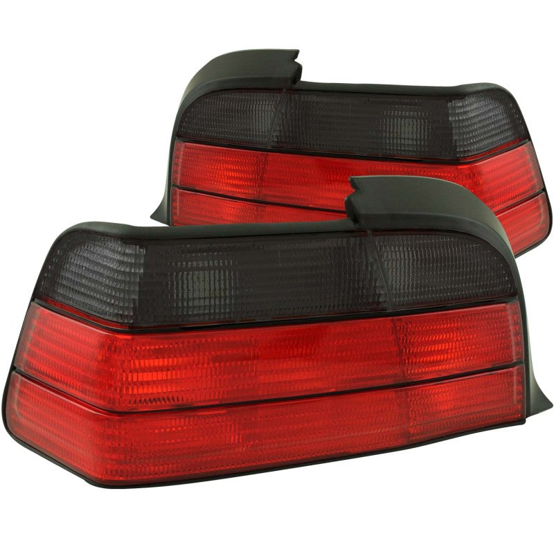 ANZO 1992-1998 BMW 3 Series E36 Taillights Red/Smoke - anz221199