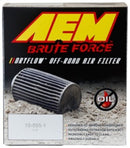 AEM Brute Force Dryflow Air Filter - Conical 6in Base OD / 5.125in Top OD / 5.25in Height - aem21-205BF