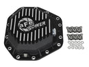 aFe Power Pro Ser Rear Diff Cover Black w/Mach Fins 2017 Ford Diesel Trucks V8-6.7L(td) Dana M275-14 - afe46-70352