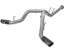 aFe Large Bore-HD 4in 409 Stainless Steel DPF-Back Exhaust w/Black Tip 2017 Ford Diesel V8 6.7L (td) - afe49-43092-B