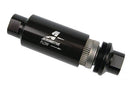 Aeromotive In-Line Filter - (AN-6 Male) 10 Micron Microglass Element Bright Dip Black Finish - aer12345