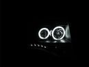 ANZO 2007-2014 Ford Expedition Projector Headlights w/ Halo Black - anz111113