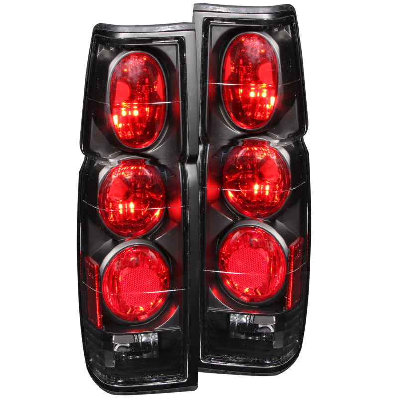 ANZO 1986-1997 Nissan Hardbody Taillights Black - anz211118