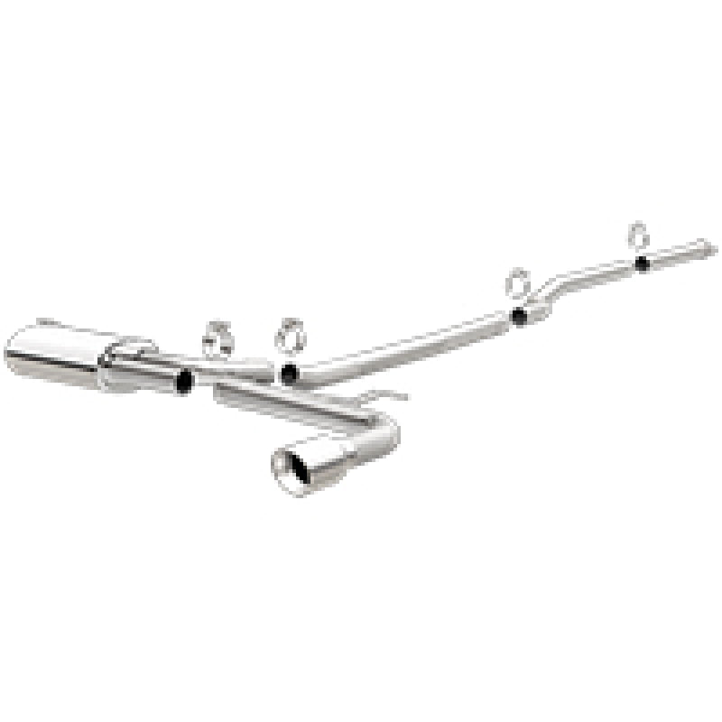 MagnaFlow Cat Back, SS, 2.5in, Street, Single Straight Pass. Polished 4in Tip, 2015 Ford Fusion 2.5L - mag19096