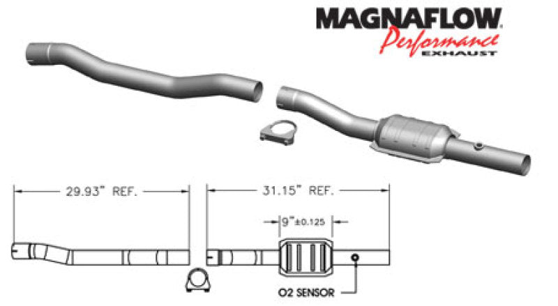 MagnaFlow Conv DF '97 Dodge Dakota 3.9L 4wd A - mag23508