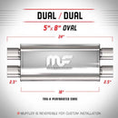 MagnaFlow Muffler Mag SS 18X5X8 2.5 D/D - mag12468