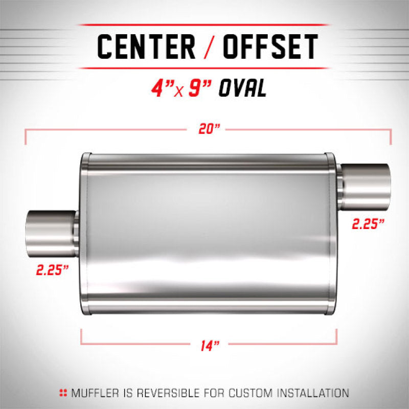 MagnaFlow Muffler Trb SS 4X9 14 2.25/2.2 - mag13215