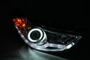 ANZO 2011-2014 Hyundai Elantra Projector Headlights w/ Halo Black (CCFL) - anz121456
