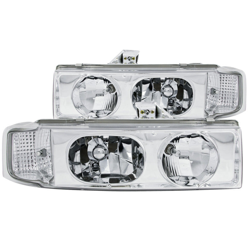 ANZO 1995-2005 Chevrolet Astro Van Crystal Headlights Chrome 1pc - anz111001