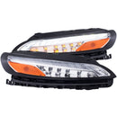 ANZO 2014-2016 Jeep Cherokee LED Parking Lights Chrome w/ Amber Reflector - anz511081
