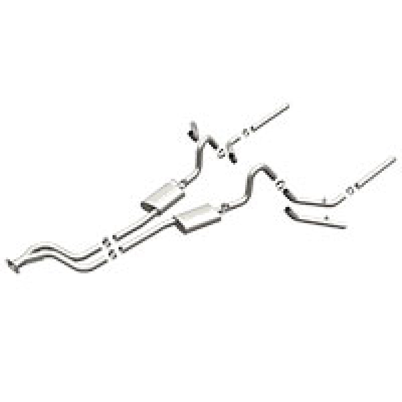 MagnaFlow SYS C/B 84-87 Buick Regal V6 3.8L Turbocharged SS 2.5in Street Series Dual Split Rear Exit - mag16884