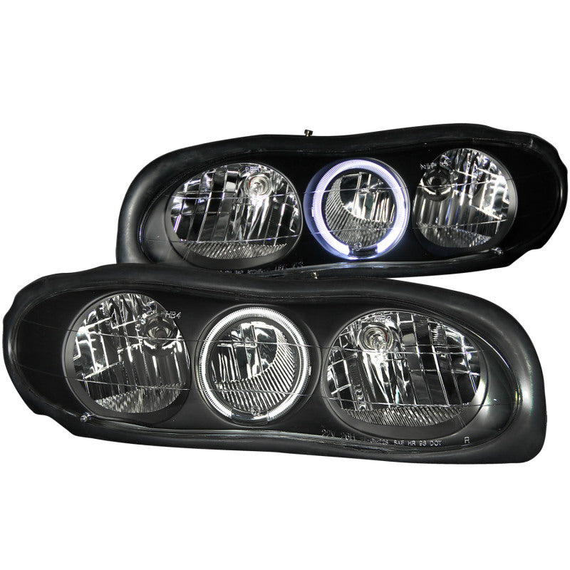 ANZO 1998-2002 Chevrolet Camaro Crystal Headlights w/ Halo Black - anz121024