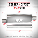 MagnaFlow Muffler Mag SS 22X5X11 2.5 O/C - mag12586
