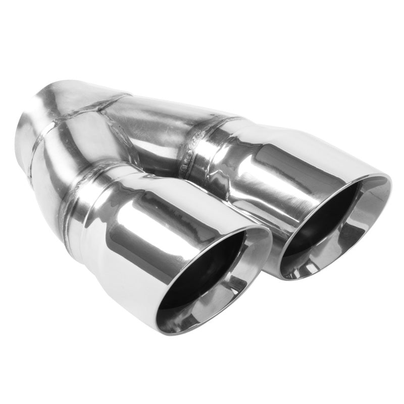 MagnaFlow Double Wall 3in Dual Round Polished Tip 2.25in Inlet - mag35226