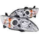 ANZO 2004-2008 Mazda 3 Projector Headlights w/ Halos Chrome - anz121211