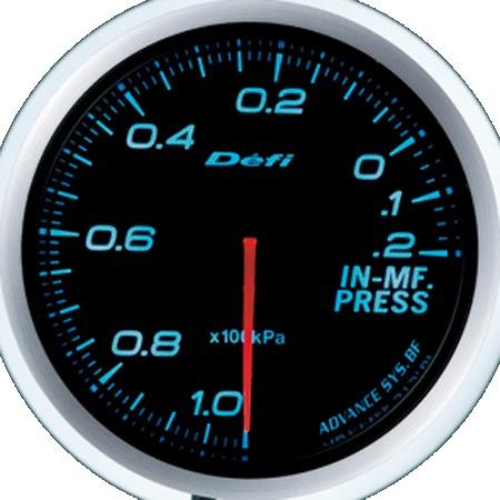 DEFI Advance BF Blue 60mm Intake Manifold Pressure Gauge (Metric) - defiDF10103