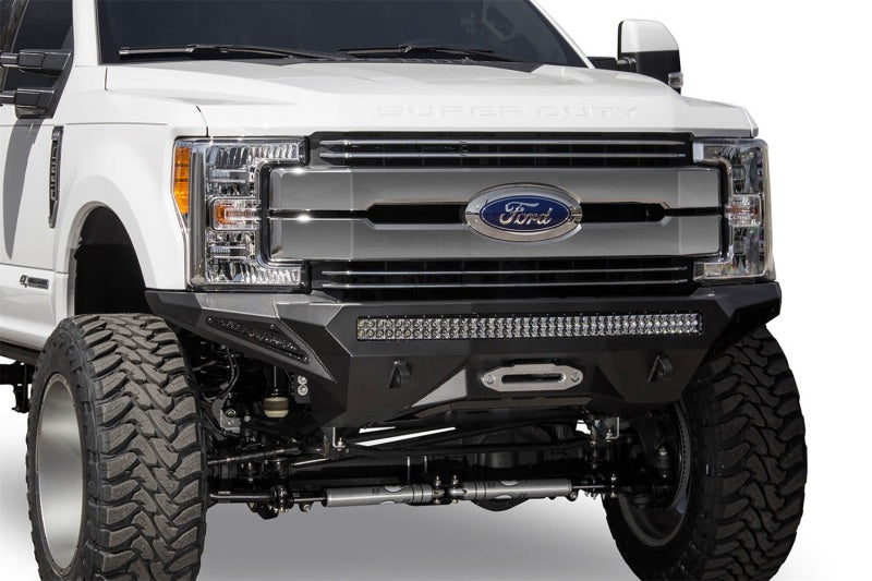 Addictive Desert Designs 17-18 Ford F-250 Super Duty Stealth Fighter Front Bumper w/ Winch Mounts - addF161202860103