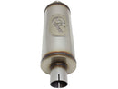 aFe MACH Force-Xp 409 SS Muffler 2-1/2in Center/Center 14in L X 6in Dia - Round Body - afe49M00007