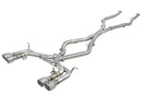 aFe MACH Force-Xp 3.5in. 304 SS C/B Exhaust w/o Muffler 15-18 BMW X5 M V8-4.4L (tt) - Polished Tip - afe49-36342-P