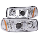 ANZO 1999-2006 Gmc Sierra 1500 Projector Headlights w/ U-Bar Chrome - anz111304