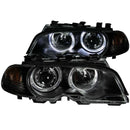 ANZO 2000-2003 BMW 3 Series E46 Projector Headlights w/ Halo Black - anz121269