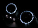 ANZO 1997-2001 Honda Prelude Projector Headlights w/ Halo Black w/ LED - anz121341
