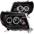 ANZO 2005-2011 Toyota Tacoma Projector Headlights w/ Halo Black - anz121282