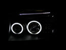 ANZO 2001-2004 Nissan Frontier Projector Headlights w/ Halo Black (CCFL) - anz111172