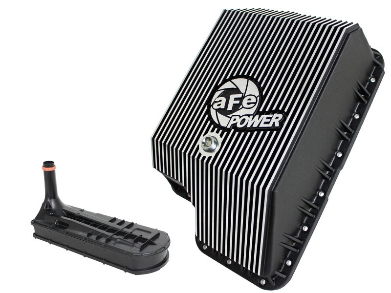 afe Transmission Pan (Black); Ford Diesel Trucks 03-10 V8-6.0/6.4L (td) - afe46-70122-1