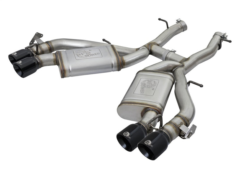 aFe MACHForce XP 3in 304 SS Axle-Back Exhaust Dual Exhaust (NPP) w/ Black Tips 16-17 Camaro SS V8 - afe49-34068-B