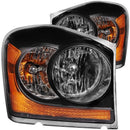 ANZO 2004-2006 Dodge Durango Crystal Headlights Black - anz111110