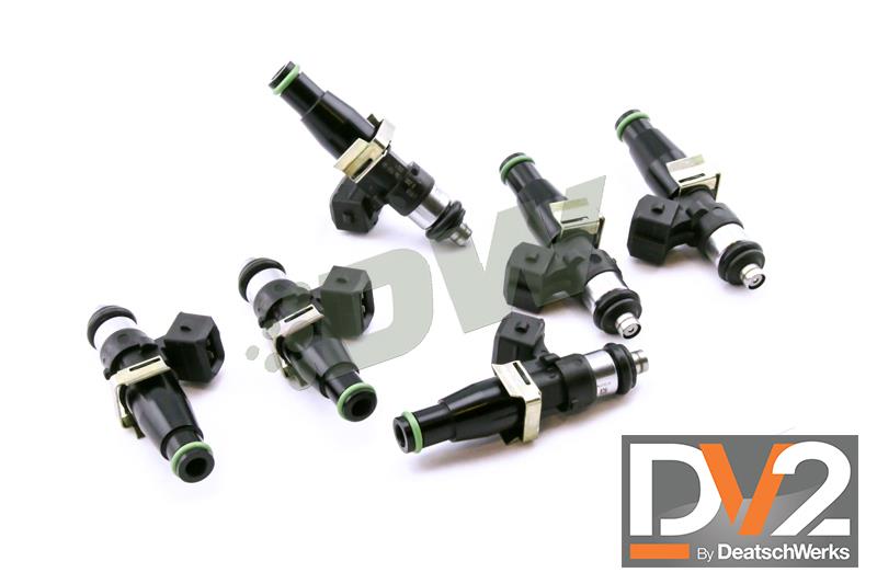 DeatschWerks 93-98 Toyota Supra TT (14mm O-Ring for Top Feed) Bosch EV14 1500cc Injectors (Set of 6) - dw16M-14-1500-6