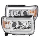 ANZO 2015+ GMC Canyon Projector Headlights w/ Plank Style Design Chrome w/ Amber - anz111382
