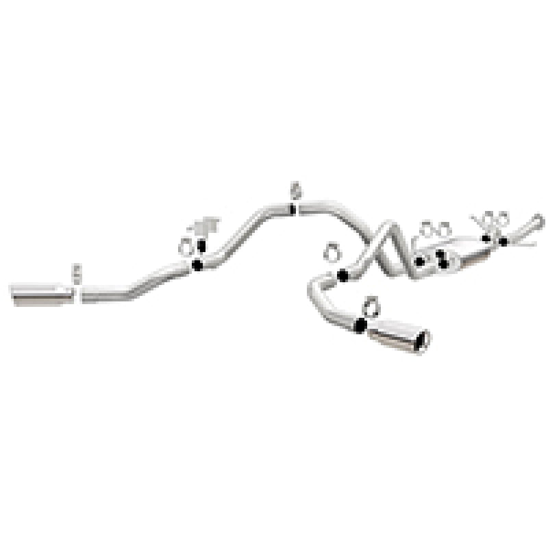MagnaFlow Cat-Back 10-15 Toyota Tundra SC LB / CC SB 4.6L/5.7L V8 SS 2.5 Dual Split Rear 4in Tip - mag19232