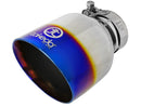 aFe Takeda 304 Stainless Steel Clamp-On Exhaust Tip 2.5in. Inlet / 4.5in. Outlet - Blue Flame - afe49T25454-L07