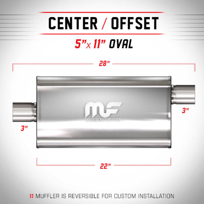 MagnaFlow Muffler Mag SS 22X5X11 3 O/C - mag14589
