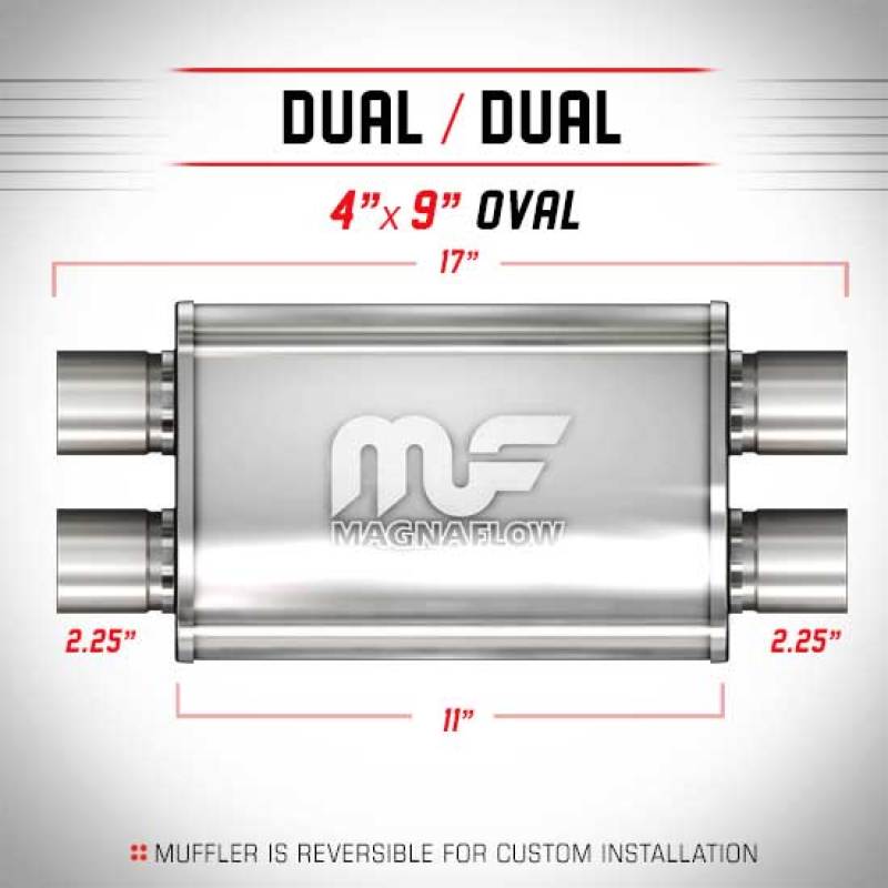 MagnaFlow Muffler Mag SS 11X4X9 2.25 D/D - mag14378