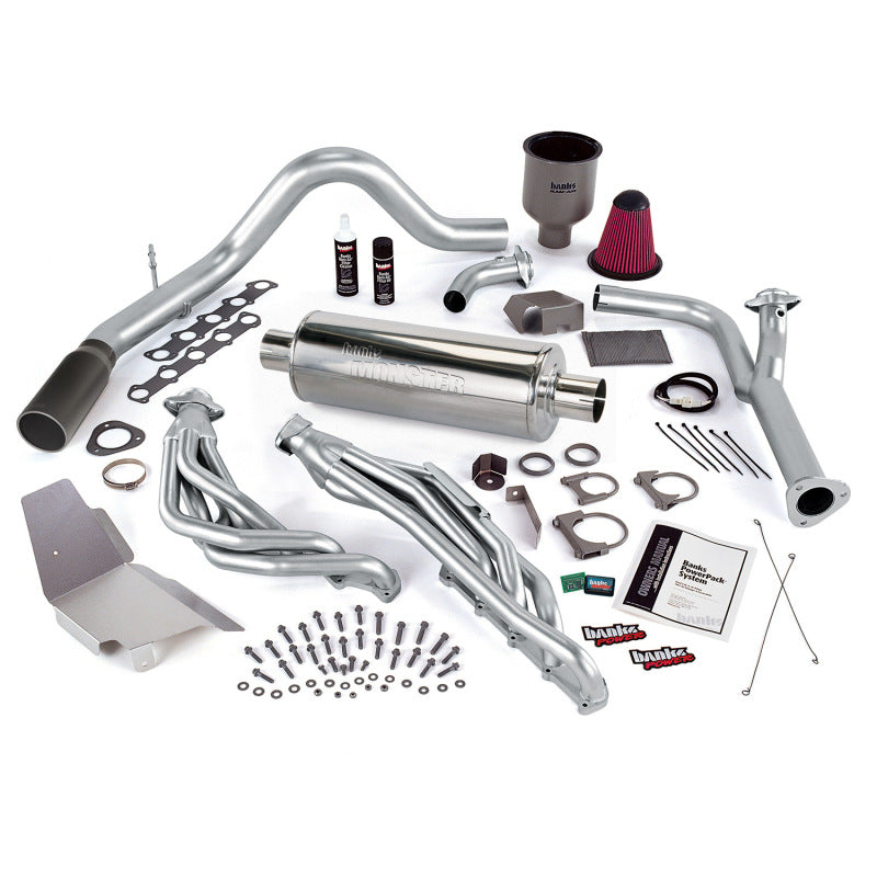 Banks Power 99-04 Ford 6.8L Truck EGR-Late Cat PowerPack System - SS Single Exhaust w/ Black Tip - gbe49132-B