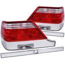 ANZO 1995-1999 Mercedes Benz S Class W140 Taillights Red/Clear - anz221153