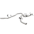 MagnaFlow Cat-Back, SS, 2.5/3in, Dual Split Rear 4in Tip 2015 Ford F150 2.7L V6T Ext Cab - mag19198