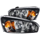 ANZO 2004-2007 Chevrolet Malibu Crystal Headlights Black - anz121221
