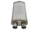 aFe MACHForce XP SS Muffler 3in Center Inlet / 3in Offset Outlet 22in L x 11in W x 6in H Body - afe49M00015