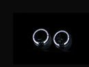 ANZO 2001-2003 Honda Civic Projector Headlights w/ Halo Black - anz121055