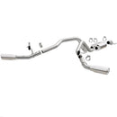 MagnaFlow Cat-Back, SS, 2.5/3in, Dual Split Rear 4in Tip 2015 Ford F150 5.0L V8 *Must Remove Spare* - mag19203