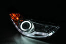 ANZO 2011-2014 Hyundai Elantra Projector Headlights w/ Halo Chrome (CCFL) - anz121455